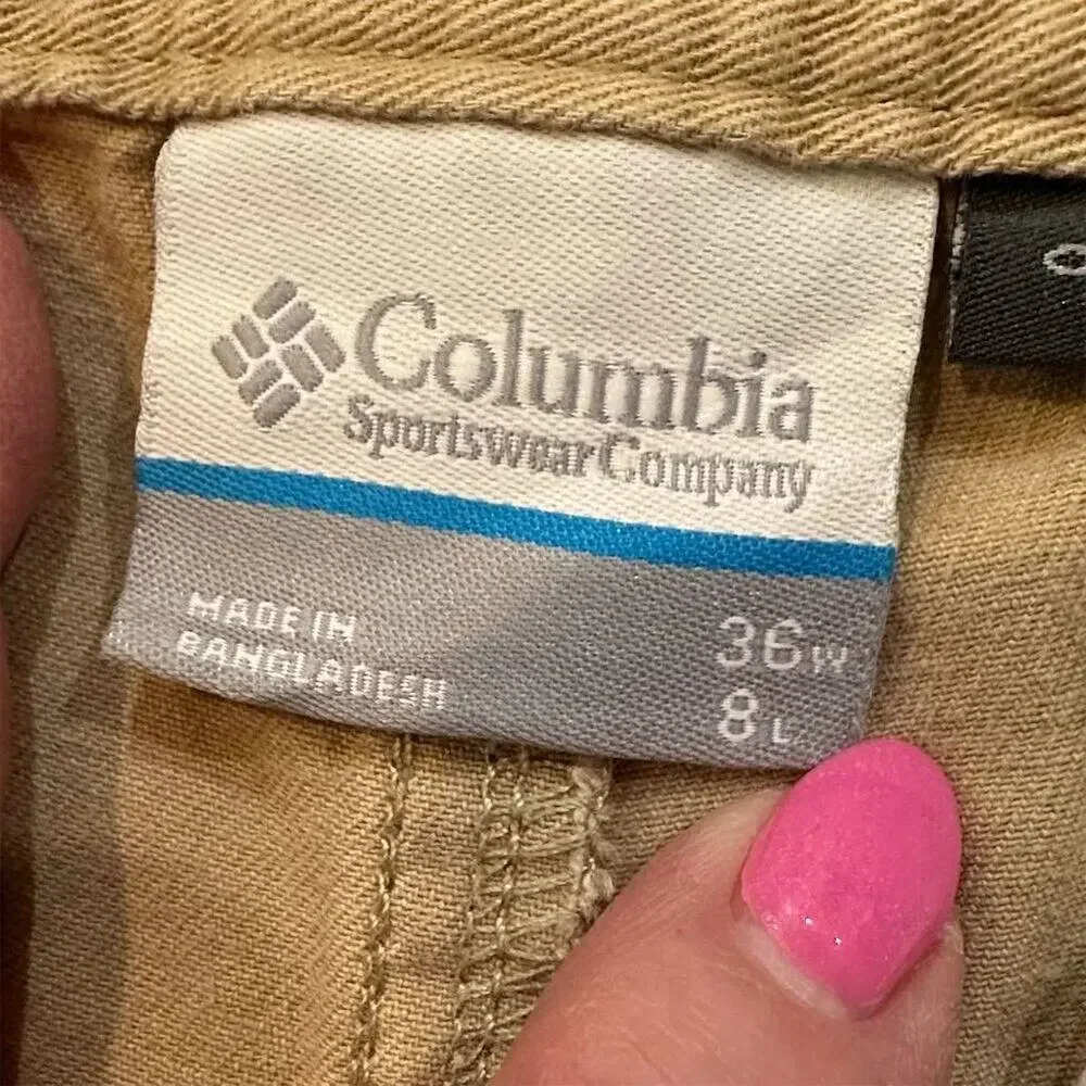 Columbia Men's Cargo Shorts‎ 36W Beige Omni-Shade Sun Protection Casual - Picture 6 of 10